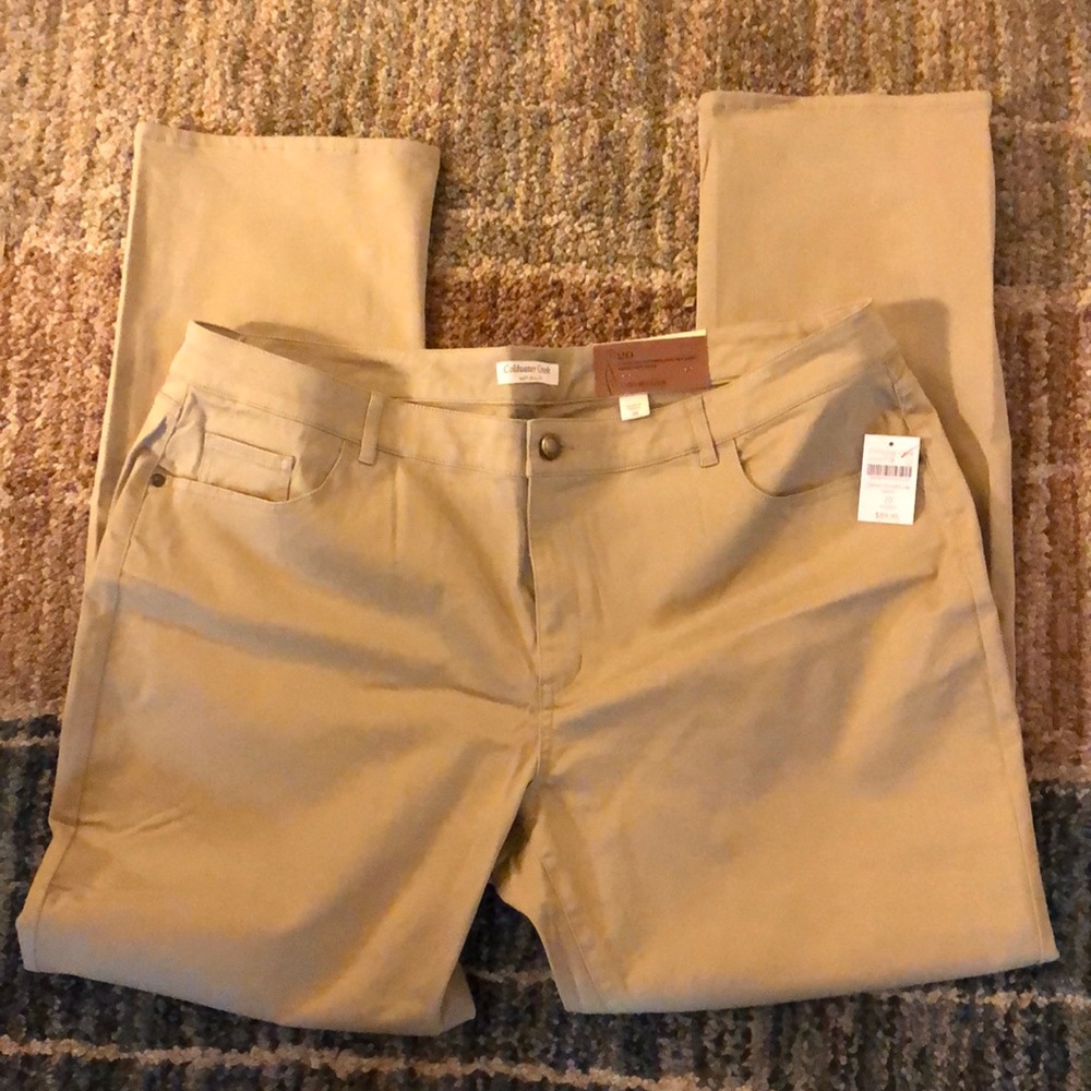 Ladies’ Coldwater Creek Sateen tan jeans